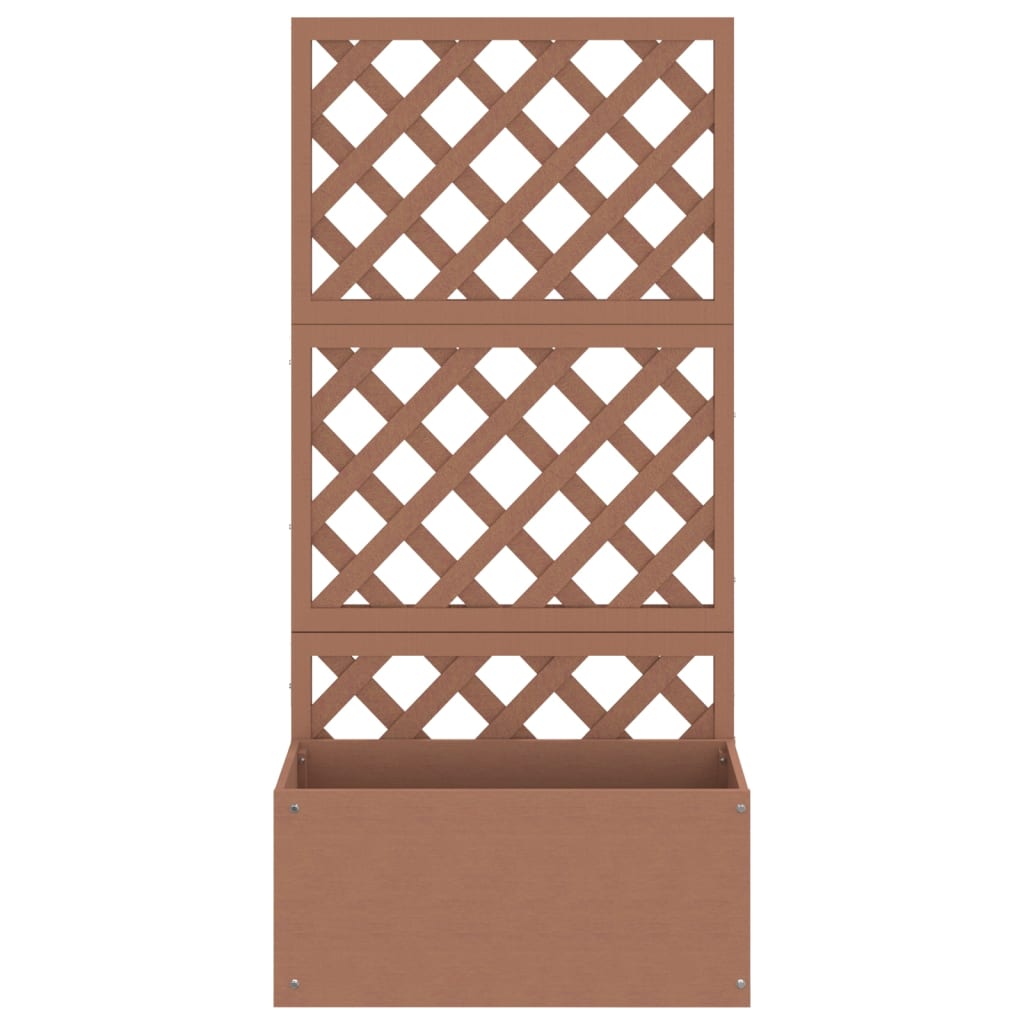 plantekasser med espalier 2 stk. 65x33x135 cm WPC brun