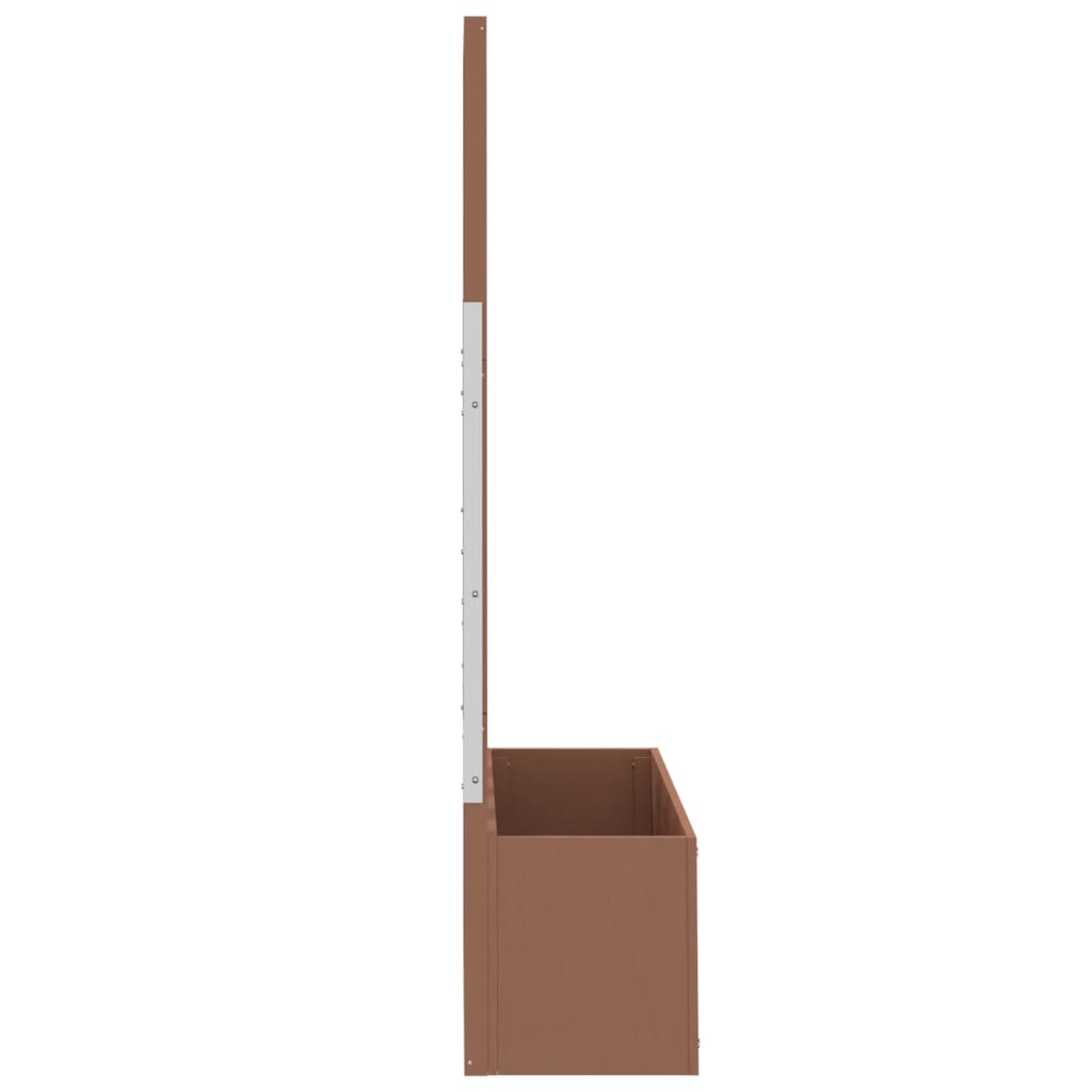 plantekasser med espalier 2 stk. 65x33x135 cm WPC brun
