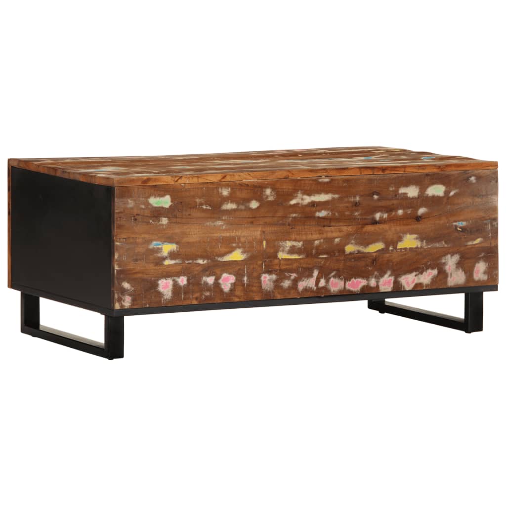 sofabord 100x54x40 cm massivt genbrugstræ og konstrueret træ