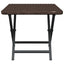 foldbart bord 45x35x32 cm polyrattan brun