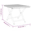 foldbart bord 45x35x32 cm polyrattan sort