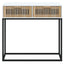 konsolbord 80x30x75 cm konstrueret træ og jern hvid