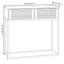 konsolbord 80x30x75 cm konstrueret træ og jern hvid