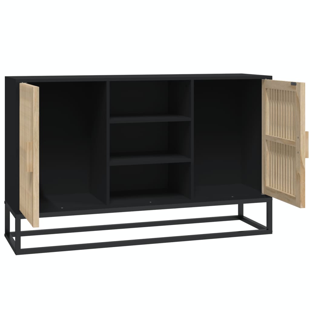 skænk 105x30x65 cm konstrueret træ sort