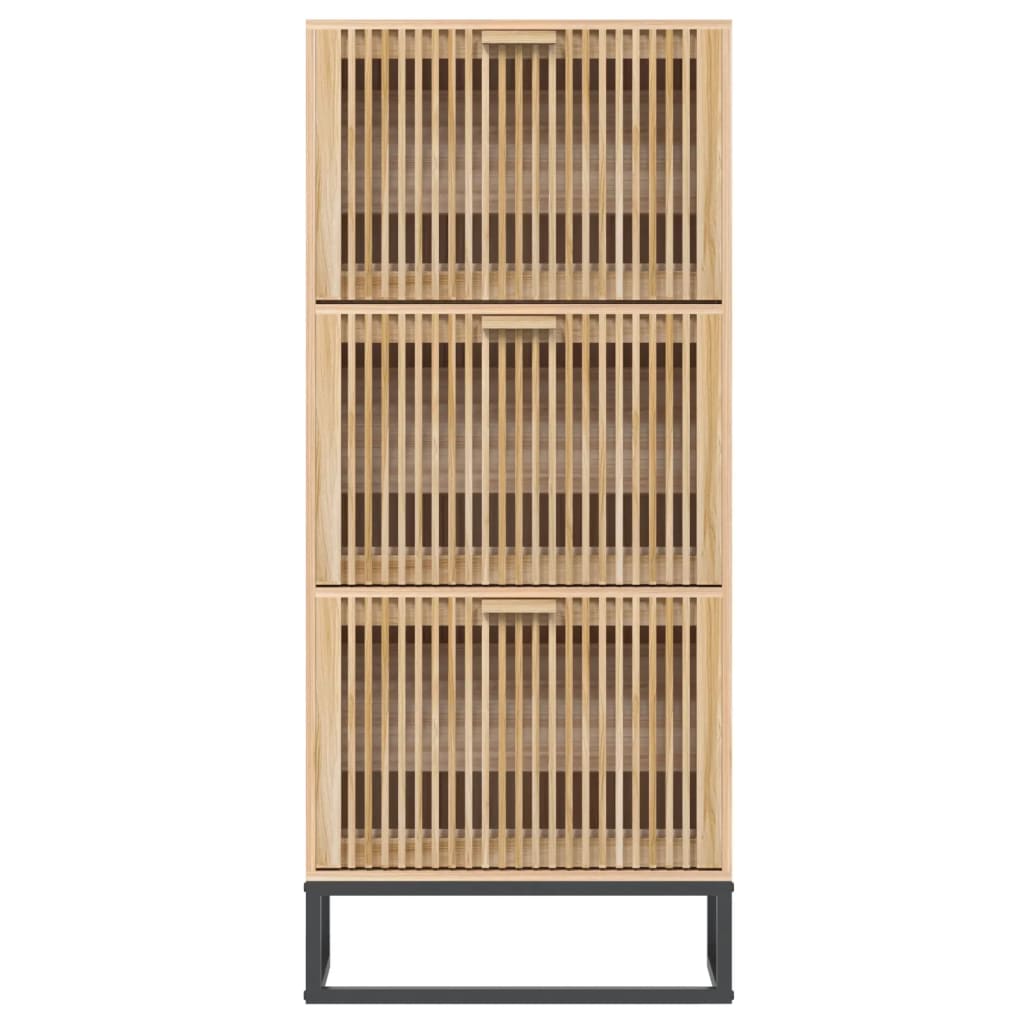 skoskab 52x25x120 cm konstrueret træ