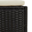 spabænke med hynder 2 stk. polyrattan sort