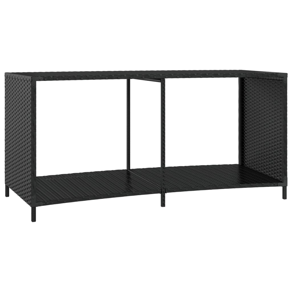 opbevaringshylder 2 stk. polyrattan sort