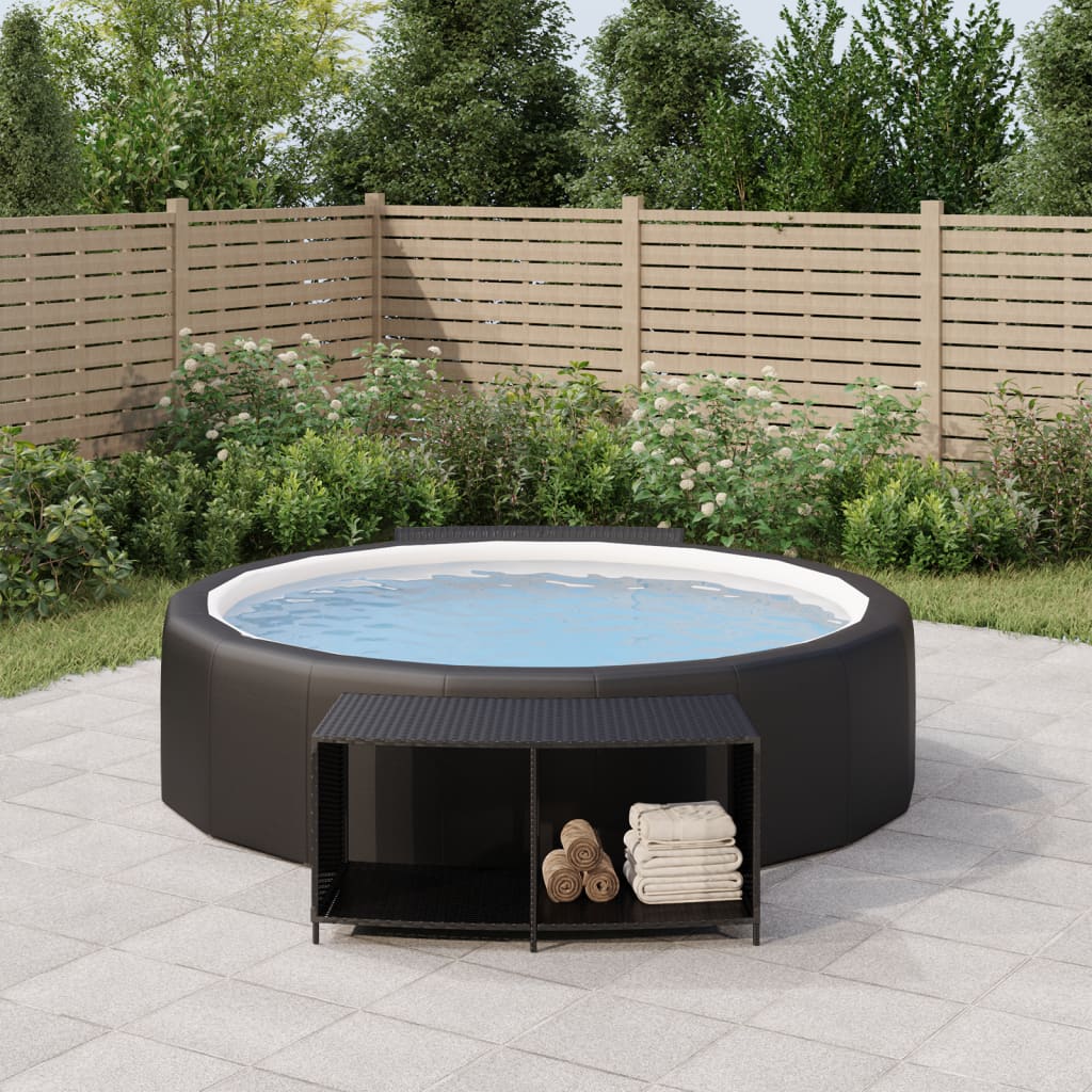 opbevaringshylder 2 stk. polyrattan sort