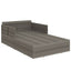 solseng med hynder 182x118x63 cm polyrattan grå