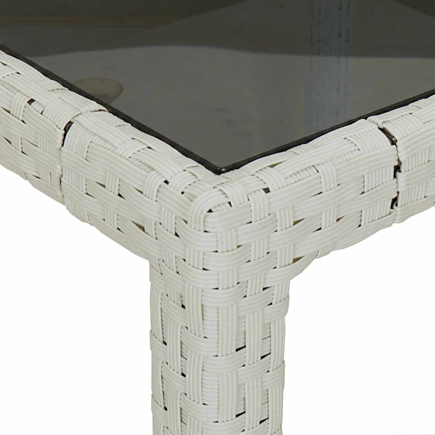Havemøbel Bord Hvid 90 x 90 x 75 cm polyrattan