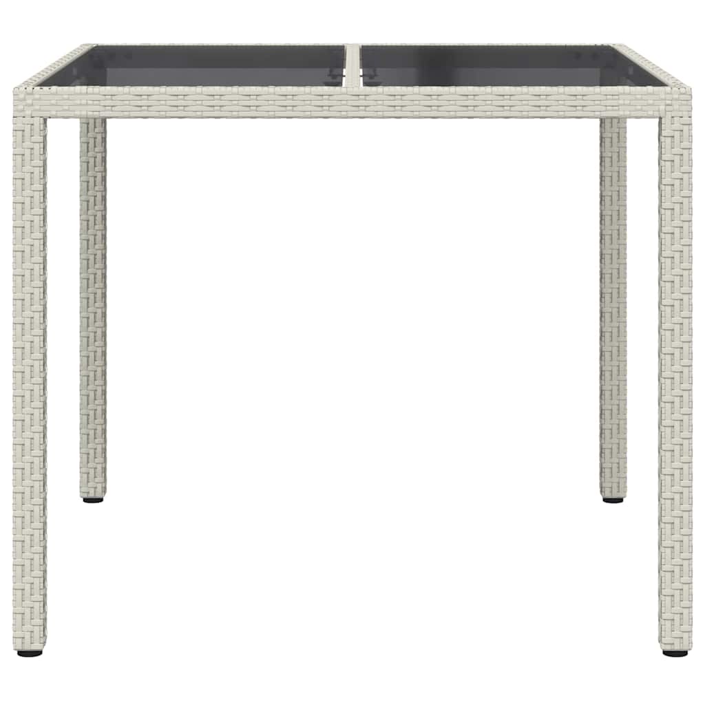 Havemøbel Bord Hvid 90 x 90 x 75 cm polyrattan
