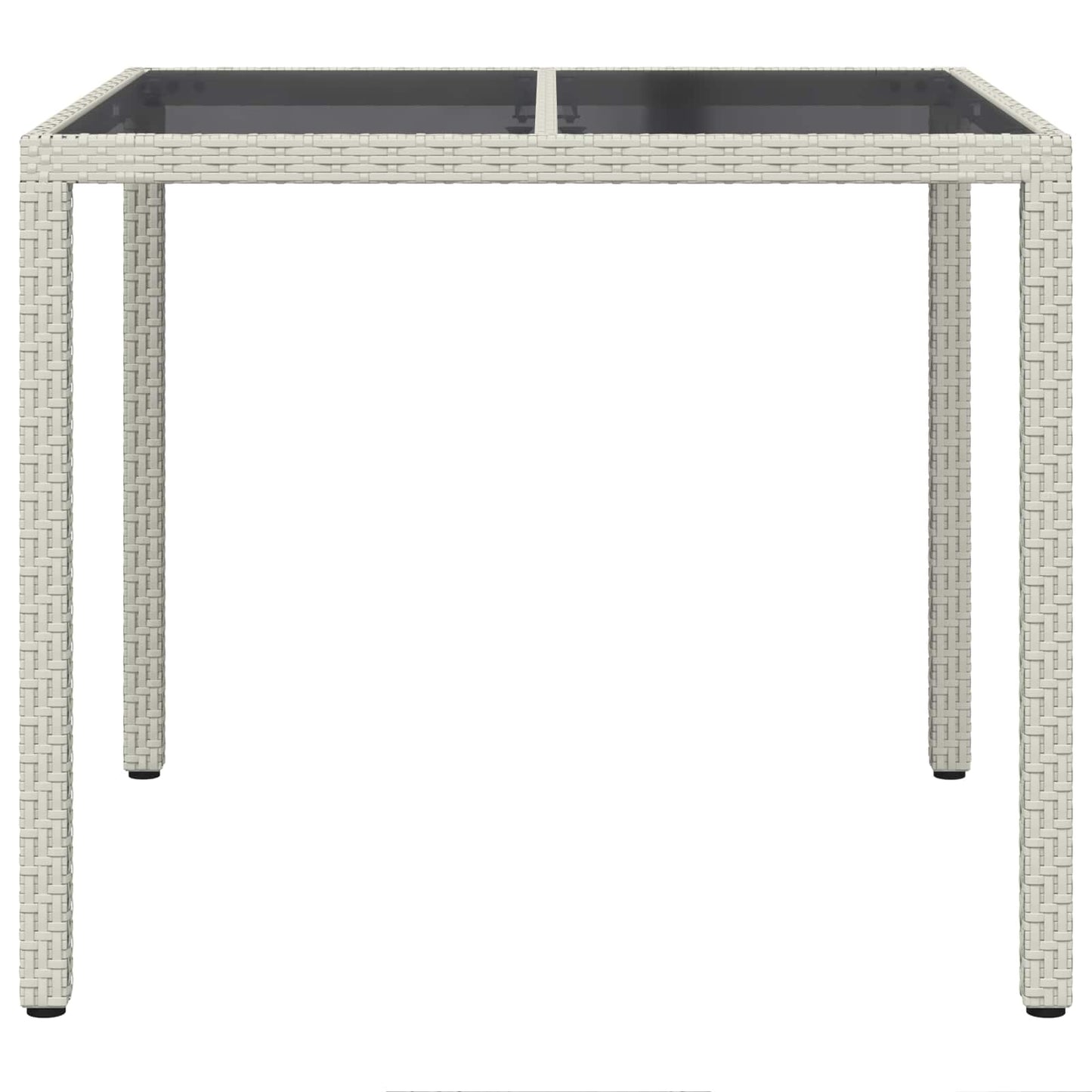 Havemøbel Bord Hvid 90 x 90 x 75 cm polyrattan