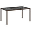 Havemøbel Bord Brun 150 x 90 x 75 cm polyrattan