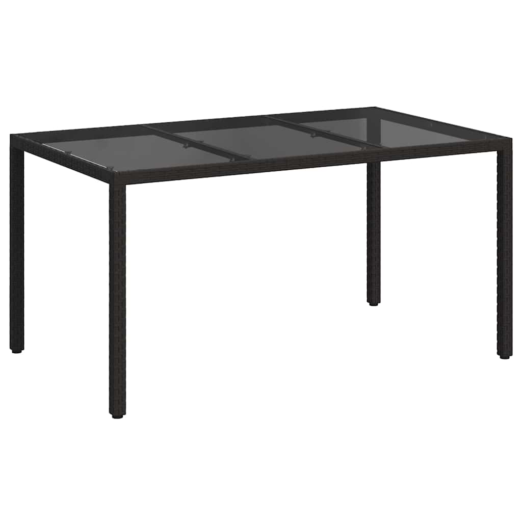 Havemøbel Bord Sort 150 x 90 x 75 cm polyrattan