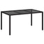 Havemøbel Bord Sort 150 x 90 x 75 cm polyrattan