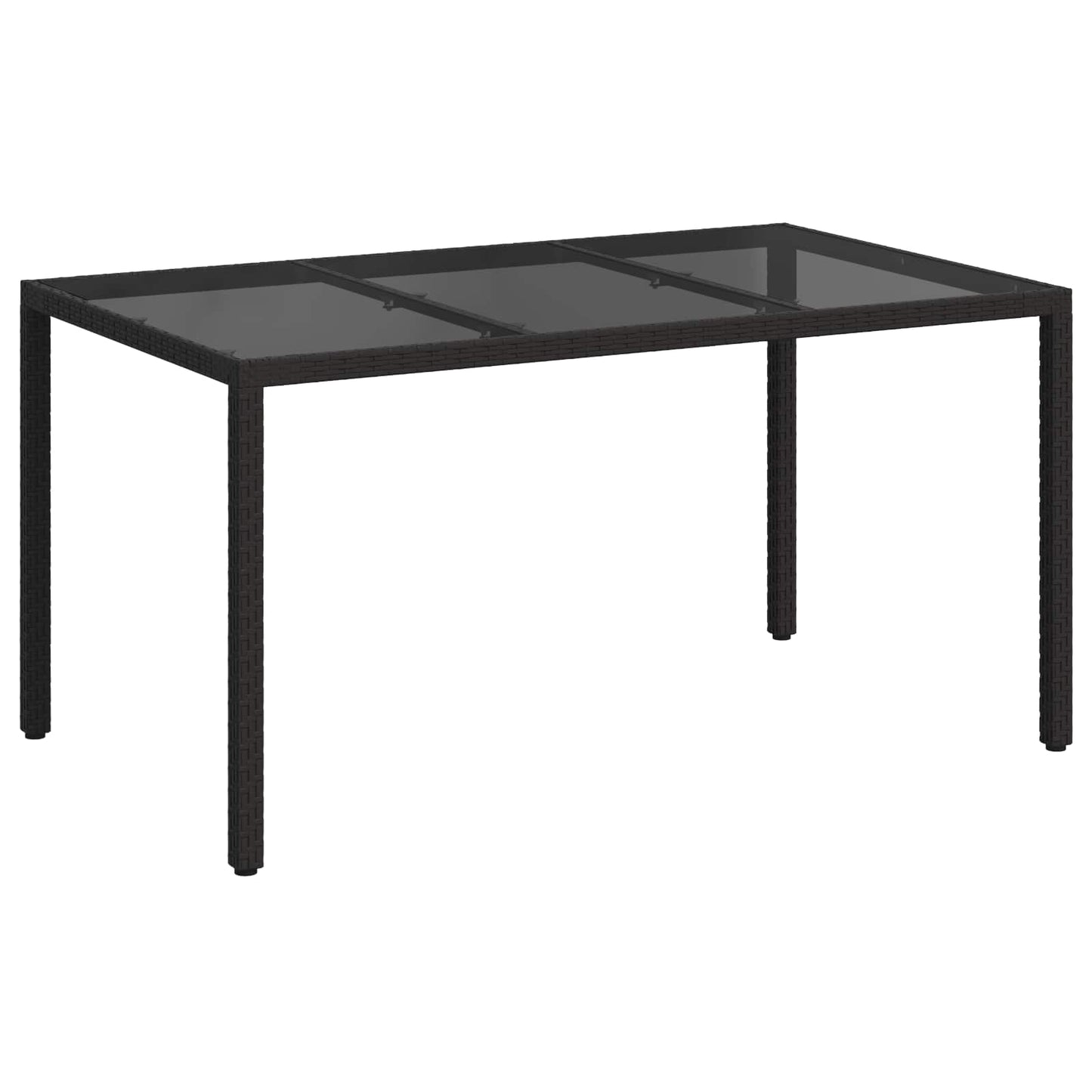 Havemøbel Bord Sort 150 x 90 x 75 cm polyrattan