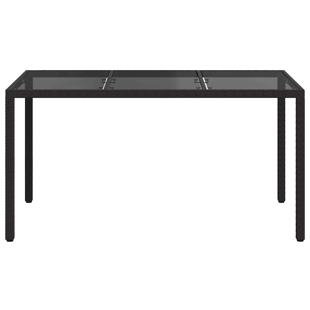 Havemøbel Bord Sort 150 x 90 x 75 cm polyrattan