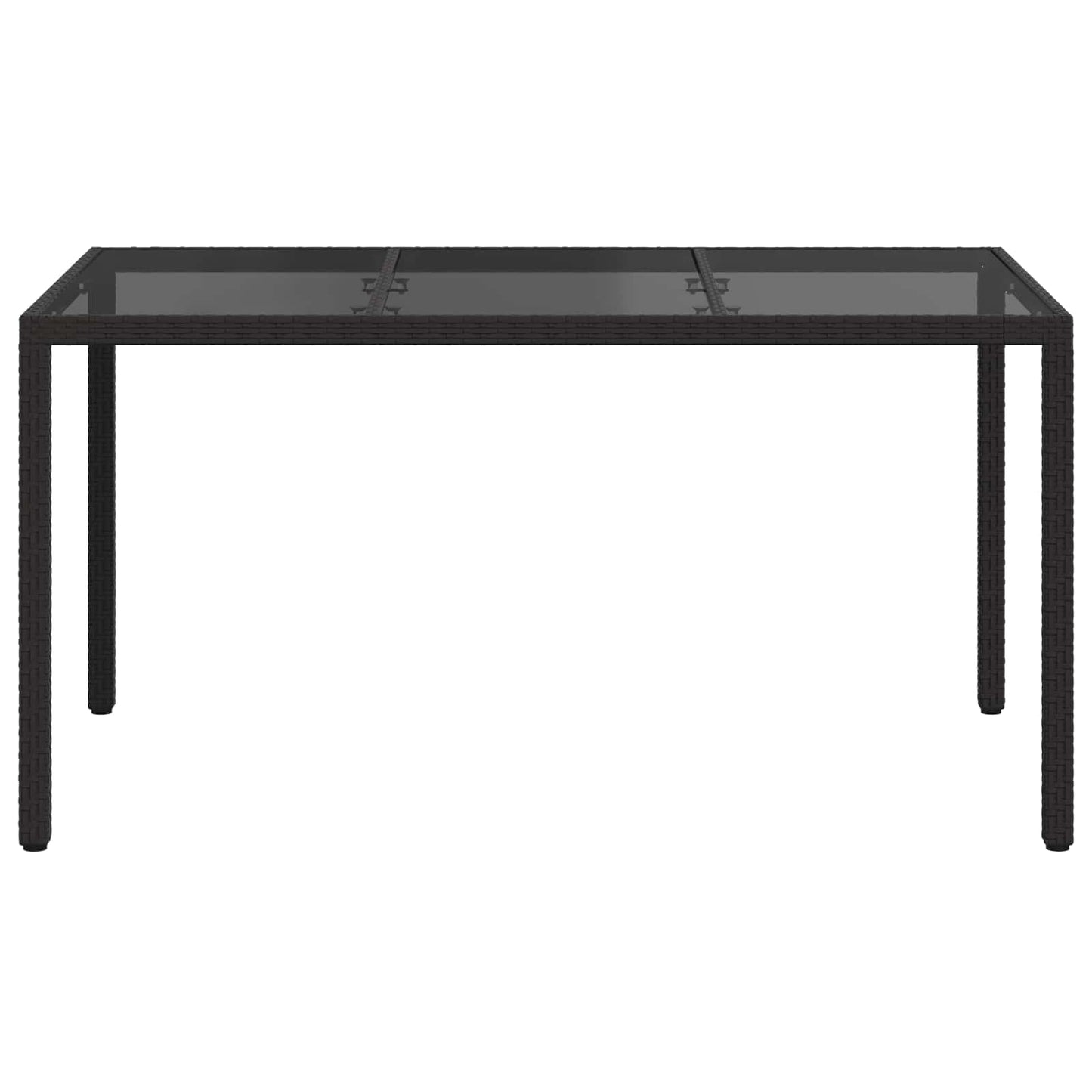 Havemøbel Bord Sort 150 x 90 x 75 cm polyrattan