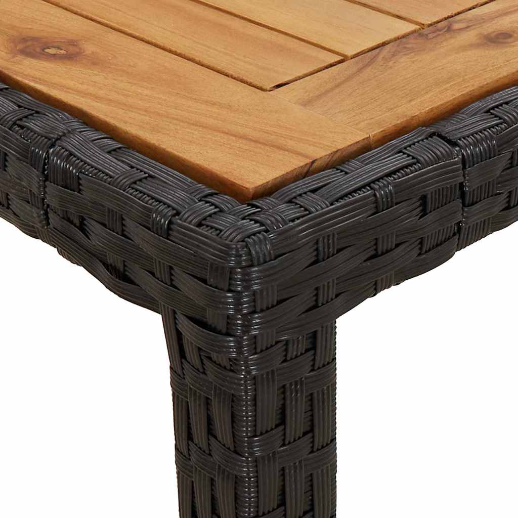 Havemøbel Bord Sort 150 x 90 x 75 cm polyrattan
