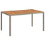 Havemøbel Bord Grå 150 x 90 x 75 cm polyrattan
