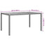Havemøbel Bord Grå 150 x 90 x 75 cm polyrattan