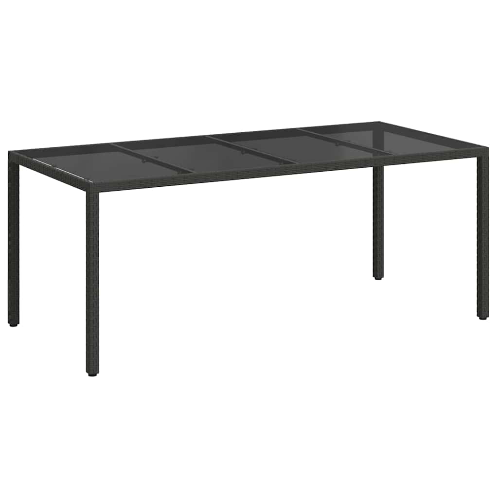 Havemøbel Bord Sort 190 x 90 x 75 cm polyrattan