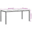 Havemøbel Bord Sort 190 x 90 x 75 cm polyrattan