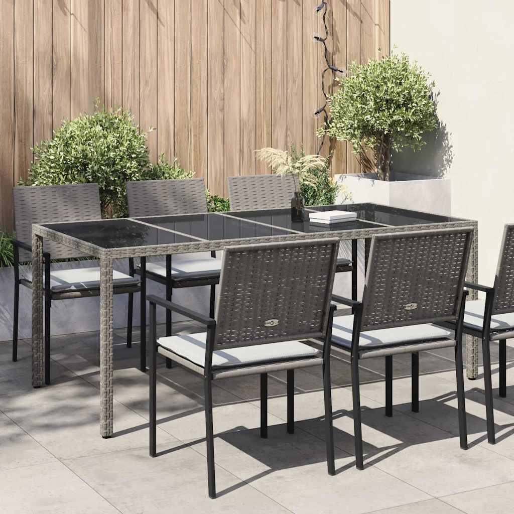 Havemøbel Bord Grå 190 x 90 x 75 cm polyrattan