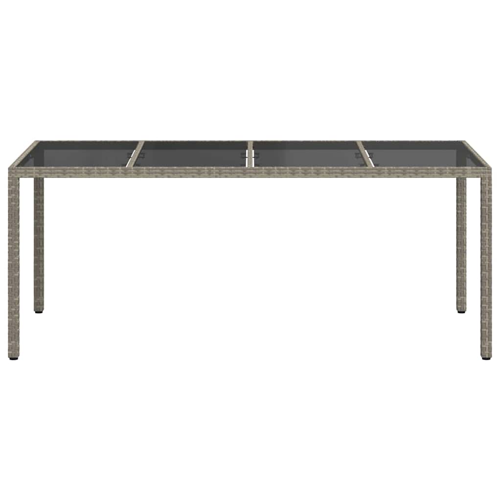 Havemøbel Bord Grå 190 x 90 x 75 cm polyrattan