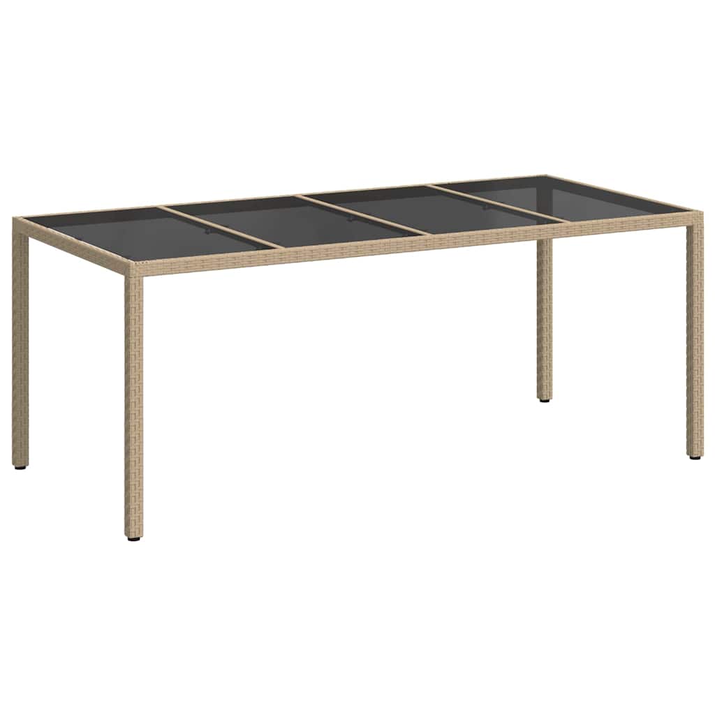Havemøbel Bord Beige 190 x 90 x 75 cm polyrattan