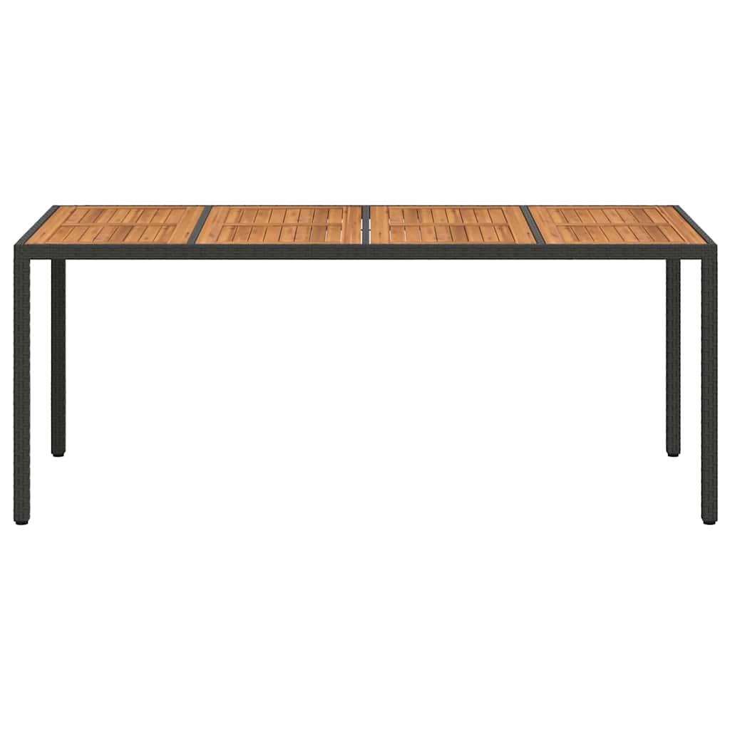 Havemøbel Bord Sort 190 x 90 x 75 cm polyrattan