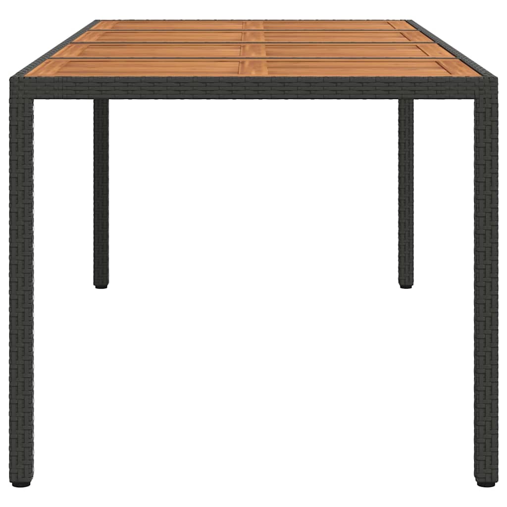 Havemøbel Bord Sort 190 x 90 x 75 cm polyrattan