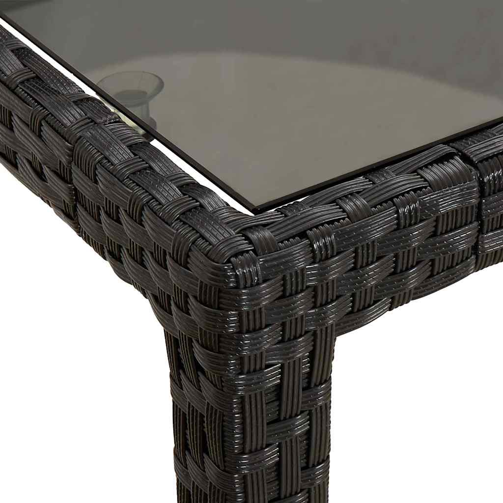 Havemøbel Bord Ren Sort 250 x 100 x 75 cm polyrattan