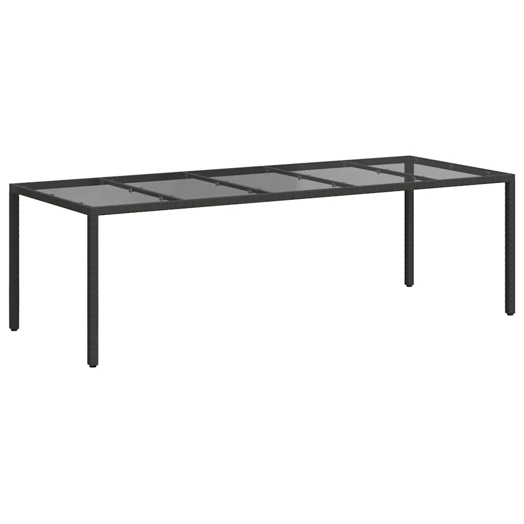 Havemøbel Bord Ren Sort 250 x 100 x 75 cm polyrattan