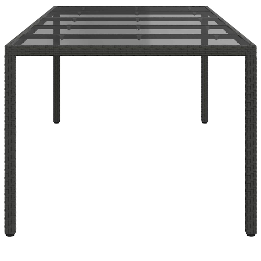 Havemøbel Bord Ren Sort 250 x 100 x 75 cm polyrattan