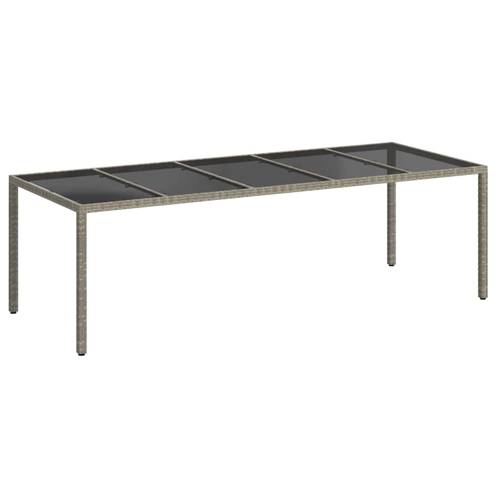 Havemøbel Bord Grå 250 x 100 x 75 cm polyrattan