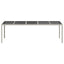 havebord 250x100x75 cm polyrattan og hærdet glas hvid