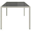 havebord 250x100x75 cm polyrattan og hærdet glas hvid