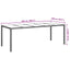 havebord 250x100x75 cm polyrattan og hærdet glas hvid