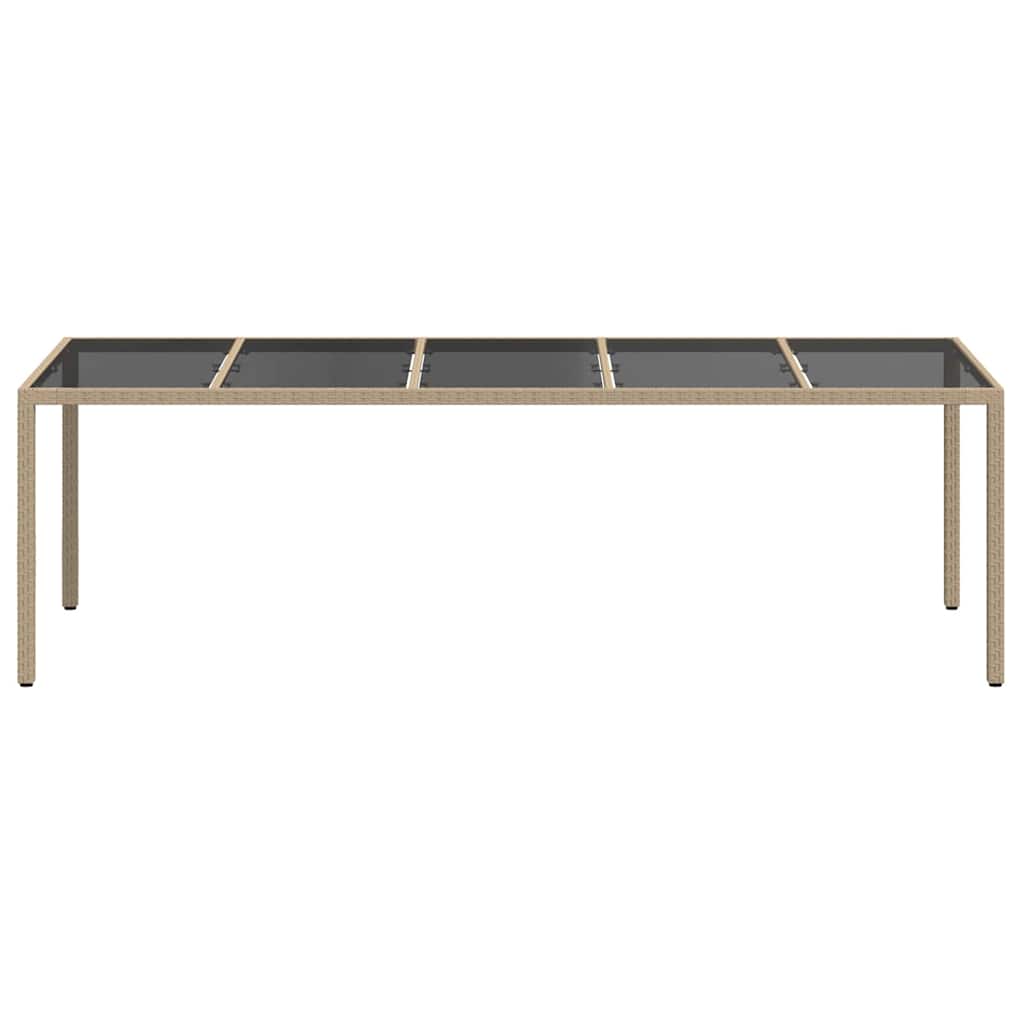 Havemøbel Bord Beige 250 x 100 x 75 cm polyrattan