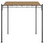 baldakin 2x2,3 m 180 g/m² stof og stål gråbrun