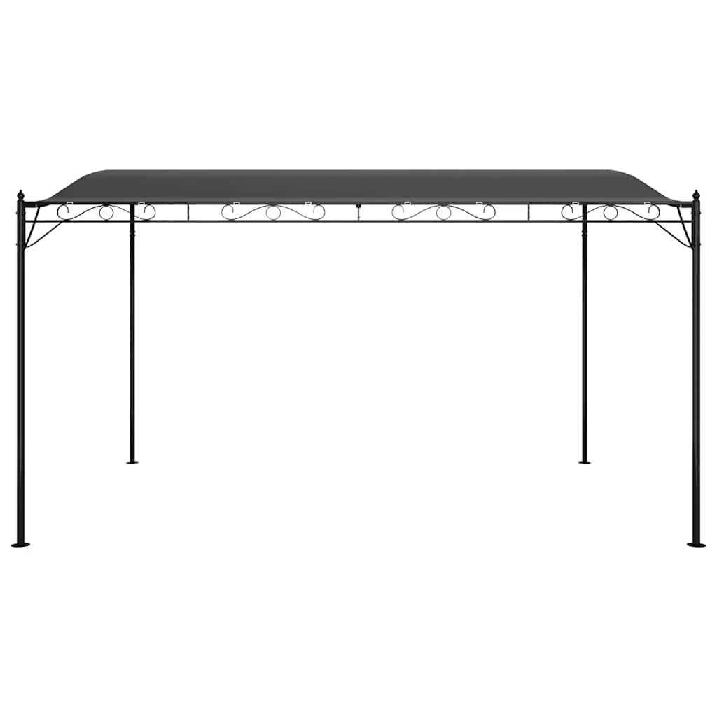 baldakin 4x3 m 180 g/m² stof og stål antracitgrå