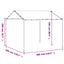 pavillon 3x3 m stål og stof antracitgrå