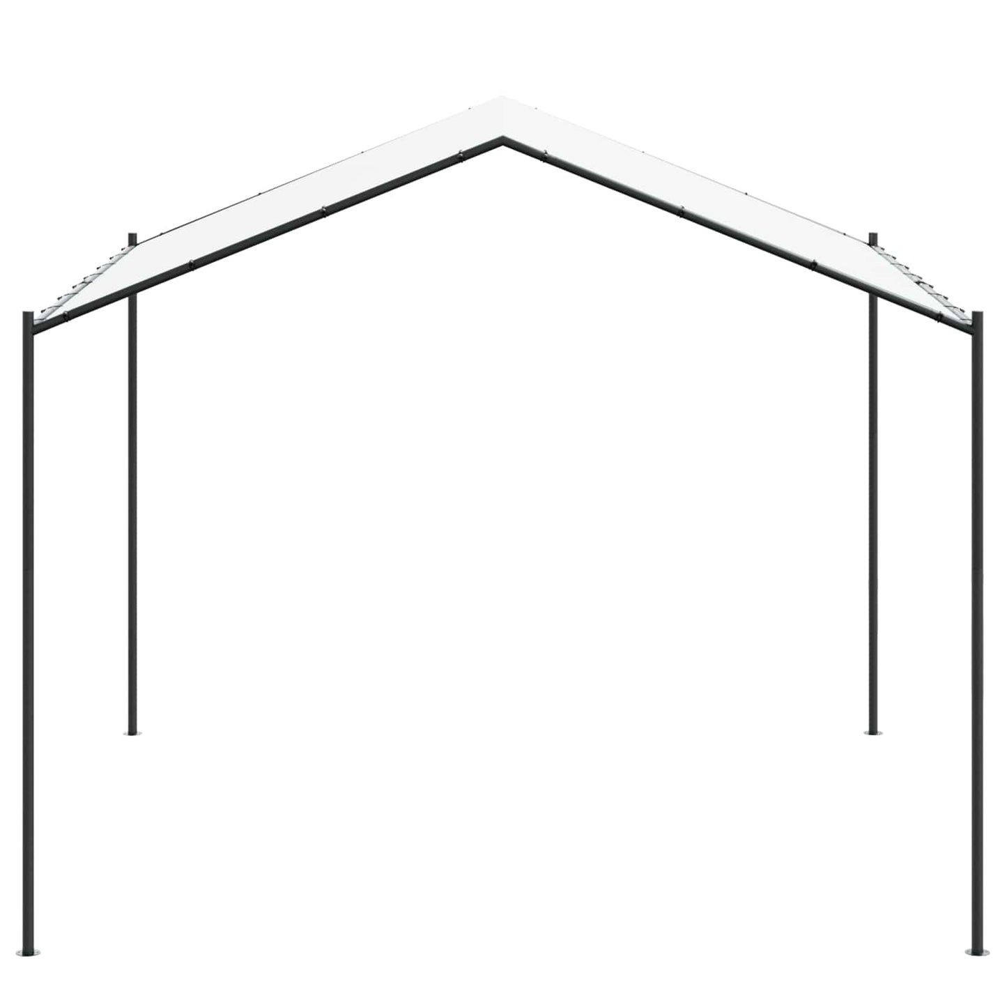 Pavillon 4 x 4 x 2,6 m Hvid Stål og Polyester 180 gsm