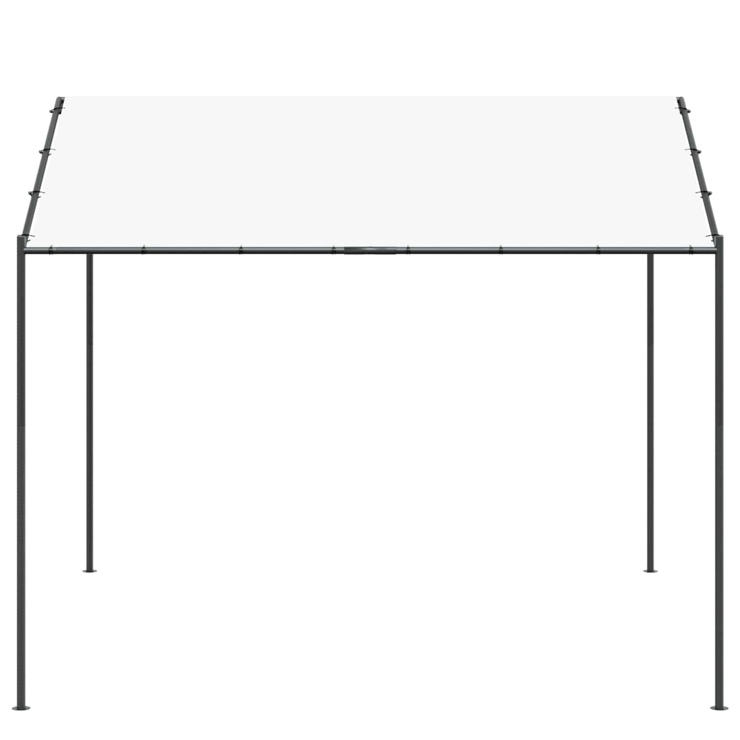Pavillon 4 x 4 x 2,6 m Hvid Stål og Polyester 180 gsm