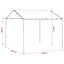 Pavillon 4 x 4 x 2,6 m Hvid Stål og Polyester 180 gsm