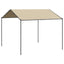 pavillon 4x4 m stål og stof beige