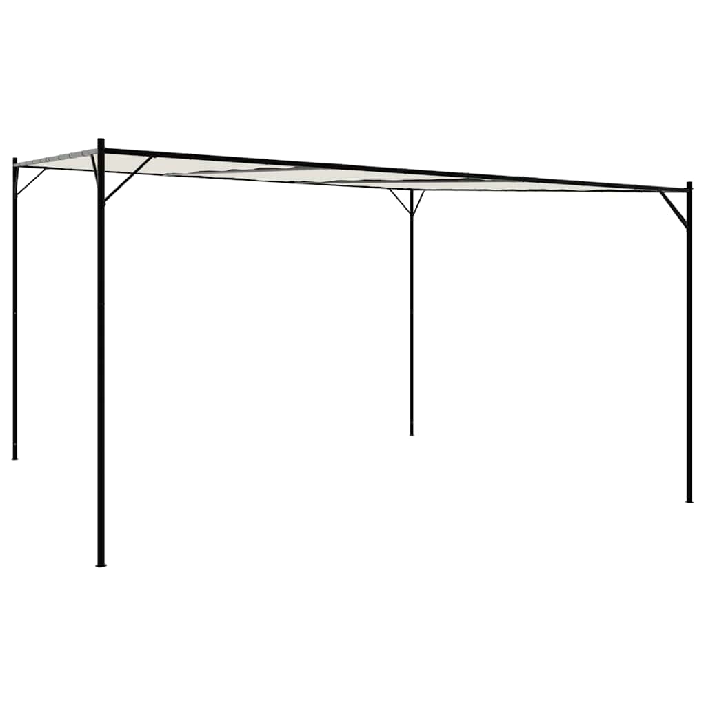 pavillon 4x4 m 180 g/m² stof og stål hvid