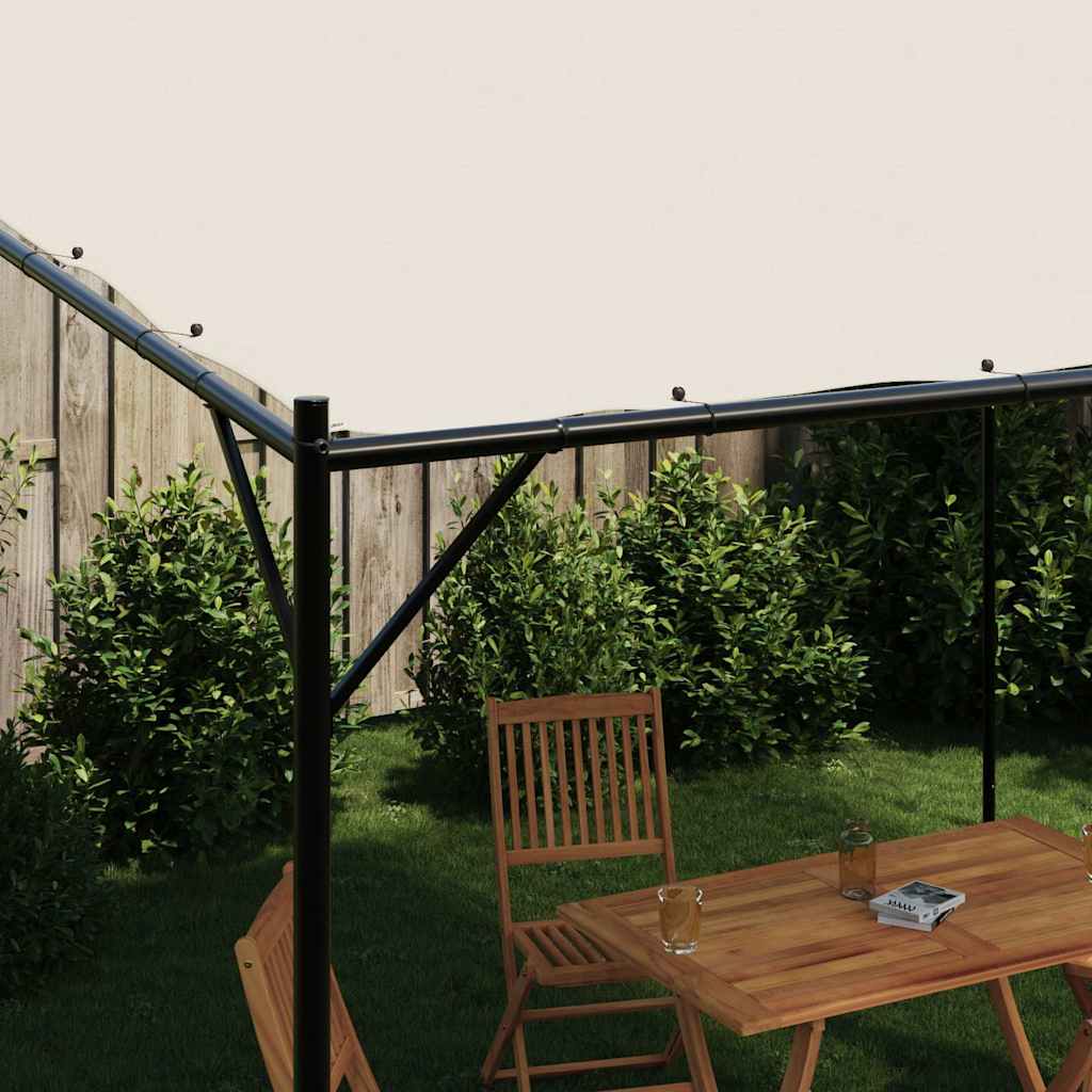 pavillon 4x4 m 180 g/m² stof og stål hvid