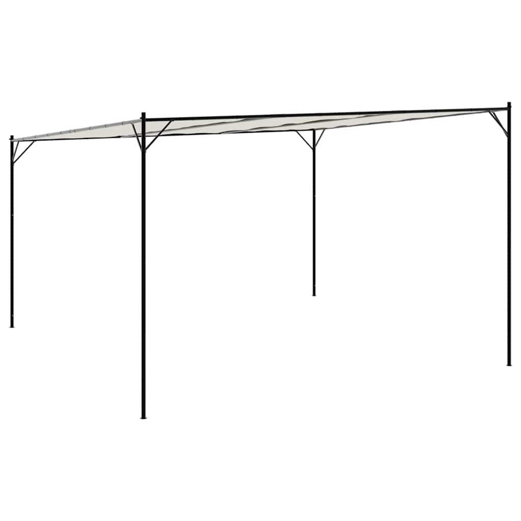 pavillon 4x4 m 180 g/m² stof og stål hvid